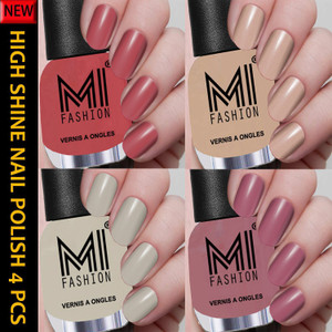 mi fashion professional nude series super shine 4 nail paint combo 12ml each summer tanskin nudelight nudespring nude