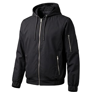 men39s water-resistant full sleeve jacket for light rain  zipper closure inside pocket  ideal for bikers amp outdoor activities