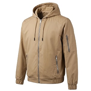 MIA FASHION Mens Rain Jacket Waterproof Full