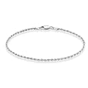 Miabella 925 Sterling Silver Italian 2mm, 3mm Rope Anklet for Women &amp; Men