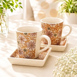 Miah Decor Ceramic Coffee Mugs Set with
