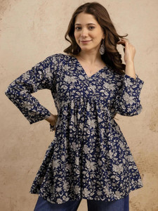 Mialo fashion Women Printed Flared Kurta
