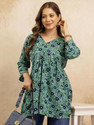 Mialo fashion Floral Print Viscose Rayon Flared
