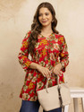 Mialo fashion Floral Print Viscose Rayon Flared