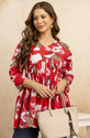 Mialo fashion Floral Print Viscose Rayon Flared
