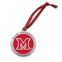 Miami (Ohio) Ornament | Hand-Sculpted Christmas Tree Ornament | Intricately Crafted Metal Pewter Alma Mater Inlay