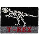 MIAOLLUN Latch Hook Kits for Adults Beginner 3D Dinosaur Pattern Printed Canvas Crochet Needlework Craft Rug Cushion Mat Tapestry 20.5X15 Inch,T.rex
