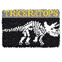MIAOLLUN Latch Hook Kits for Adults Kids 3D Dinosaur Pattern Printed Canvas Crochet Needlework Craft Rug Cushion Mat Tapestry 20.5X15 Inch, Triceratops