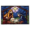 MIAOLLUN Latch Hook Kits Rug, 3D Pattern Printed Canvas Crochet Needlework Crafts Floor DIY Latch Kits for Adults Beginners 20.4" X 15" (52X38cm)