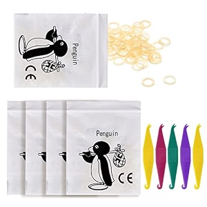 orthodontic elastic rubber bands and placers 500 pcs dental rubber traction bands 5 pcs elastic placer for braces 51634penguin