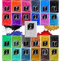 Mica Powder for Skin, 25 Colors x 10g ea Pigment Powder for Soap Making, TECHAROOZ Epoxy Resin Color, Candle Dye for Soy Wax, Epoxy Paint, Nail Pigment