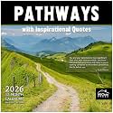 MICASA PRESS Pathways with Inspirational Quotes 2026 Wall Calendar 12 Month | 12" x 24" Open | Thick &amp; Sturdy Paper | Giftable| Nature Motivational Calendar 2026