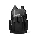Michael Kors Men's City Buckle Backpack, Silver Tone-Hardware/Black