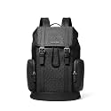 Michael Kors Men's City Buckle Backpack, Gunmetal-Hardware/Signature/Black