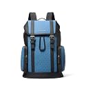 Michael Kors Men's City Buckle Backpack, Gunmetal-Hardware/Signature/Imperial Blue