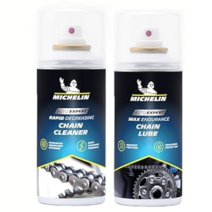 michelin bike chain lube amp cleaner combo 400ml x 2  long-lasting lubricant amp powerful degreaser  restores smoothness reduces wear amp enhances performance  safe on oxz-ring chains