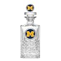 Michigan Heritage Decanter with 3D Stopper | 25 OZ Liquor Pourer | Expertly Crafted Pewter Glass