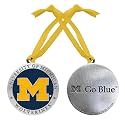 Michigan Ornament Non-Dated | Hand-Sculpted Christmas Tree Ornament | Intricately Crafted Metal Pewter Alma Mater Inlay