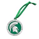 Michigan State Ornament Non-Dated | Hand-Sculpted Christmas Tree Ornament | Intricately Crafted Metal Pewter Alma Mater Inlay