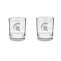 Michigan State Spartans Satin Finish Rock Glass Set of 2 14oz