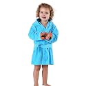 MICHLEY Girls Boys Robe Cotton Towel Baby Dinosaur Style Hooded Bathrobe