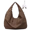 Micmores Tote Bag Slouchy Hobo Bag for Women Nylon Handbag Solid Color Draped Shoulder Bag Large Underarm Purse