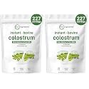 Micro Ingredients Bovine Colostrum Powder, 8 oz | Grass-Fed, Freeze-Dried | Natural IgG &amp; IgA | Supports Immune &amp; Gut Health | Non-GMO, Gluten-Free, Unflavored (Pack of 2)