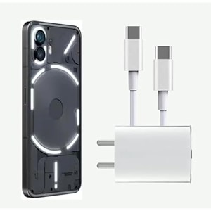 original 45w pd 30 fast charger with type c to c cable compatible with nothing phone 1 nothing phone 2 nug126 white