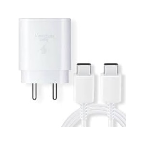 original 25w super fast adapter with type c to c cable compatible with samsung s23 s23 s23ultras22 s22 s22 ultra s21s21s21 ultras20s20s20 ultra m51m42f23 5gm53 5gm52 5gm33 white