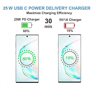 original 25 watt adapter compatible with samsung galaxy z fold4 z flip4  a23 5g  xcover6 pro only adapter  black