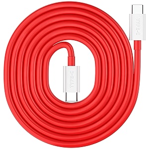 original 65 watt warp adapter and c to c cable compatible with oneplus 1010 pro 99 pro  9r  8  8t  nordce charging with c to c cable fast charger red