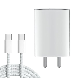 original 45w rapid charger usb-c compatible for nothing phone 2a phone 2 phone 1 adapterampcable nug111 white