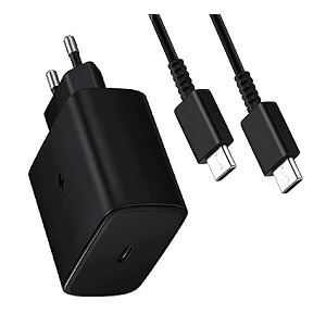 original charger 45watt with type c to c compatible with samsng s24s24s24 cellular phone ultra fast charger black