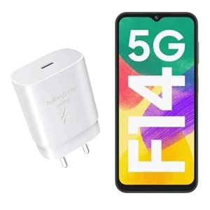 original 25w adapter compatible with samsng galaxy a54 5g adapter c type white nug121