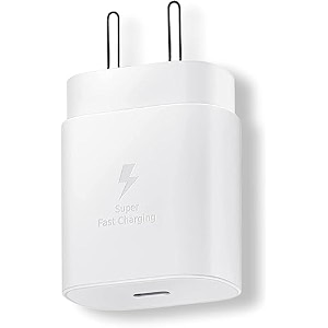 original 25 watt usb-c super fast adapter compatible with samsung galaxy s22 ultra 5g s22 5gs20 ultra 5gs20 ultras10 lite only adapter  white