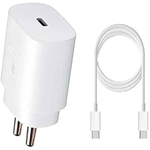 original 25w superfast charger adapter compatible with samsung s21 fe 5g m52 5gz fold4 z flip4 a23 5g xcover 6 pro m22 a52s 5g phone usb-c super fast travel charging quick s white