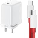 Original Warp Fast Charger USB C Type C Charger 65 Watt C-Type Wall Chargeradapter and C to C Cable Compatible with Oneplus 10R 5G 10 Pro 5G Nord Ce 2 5G Nord Ce 2 Lite 5G, Nord 2, White