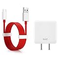 Original Warp Charger 30W Charger Adapter with Type C USB Data Cable Compatible with Oneplus 3 3T 5 5T 6 6T 7 7T 7Pro 7T Pro 8 8Pro Nord USB to C Cable with Adapter, White