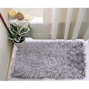 anti skid washable door mats bath mats for home office and bathroom 20 x 32 grey
