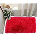Anti Skid Washable Door Mats Bath Mats for Home, Office and Bathroom (18 x 28, Red)