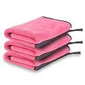 Microfiber Cleaning Cloth, 30x40 cms 600 GSM | Highly Absorbent,Lint and Streak Free, Multi-Purpose Wash Cloth for Kitchen,Car,Window,Stainless Steel,Silverwear (Pink_30x40cms) Pack of 1