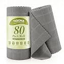 Microfiber Cleaning Cloth Roll,80 Pack Cleaning Towels,Lint Free Rags Paper Towels &amp; Tear Away Reusable Towels,Washable Shop Rags Floral Wipe Cloth,Wash Cloths Dish Rags for Car Kitchen Window