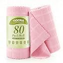 Microfiber Cleaning Cloth Roll,80 Pack Cleaning Towels,Lint Free Rags Paper Towels &amp; Tear Away Reusable Towels,Washable Shop Rags Floral Wipe Cloth,Wash Cloths Dish Rags for Car Kitchen Window