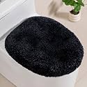 Microfiber Elongated Toilet Seat Cover, 19.5"x15" Machine Washable