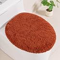 Microfiber Elongated Toilet Seat Cover, 19.5"x15" Machine Washable