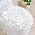 Microfiber Elongated Toilet Seat Cover, 19.5"x15" Machine Washable