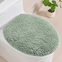 Microfiber Elongated Toilet Seat Cover, 19.5"x15" Machine Washable