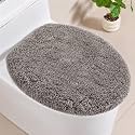 Microfiber Elongated Toilet Seat Cover, 19.5"x15" Machine Washable