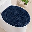 Microfiber Elongated Toilet Seat Cover, 19.5"x15" Machine Washable