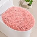 Microfiber Elongated Toilet Seat Cover, 19.5"x15" Machine Washable